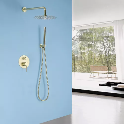 Душевая система ABBER Emotion AF8818G скрытого монтажа без излива, золото матовое, Выбрать цвет: Золото матовое, изображение 2