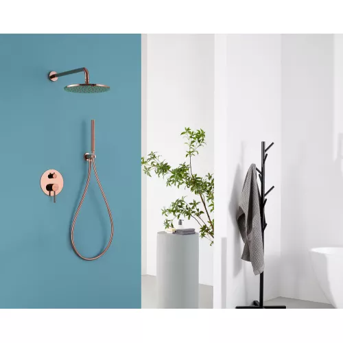 Душевая система ABBER Wasser Kreis AF8118RG скрытого монтажа без излива, розовое золото, изображение 2