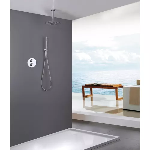 Душевая система ABBER Wasser Kreis AF8121 скрытого монтажа без излива, хром, Выбрать цвет: Хром, изображение 2