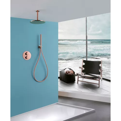 Душевая система ABBER Wasser Kreis AF8121RG скрытого монтажа без излива, розовое золото, Выбрать цвет: Розовое золото, изображение 2