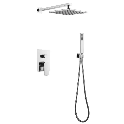 Душевая система ABBER Weiss Insel AF8018 скрытого монтажа без излива, хром, Выбрать цвет: Хром