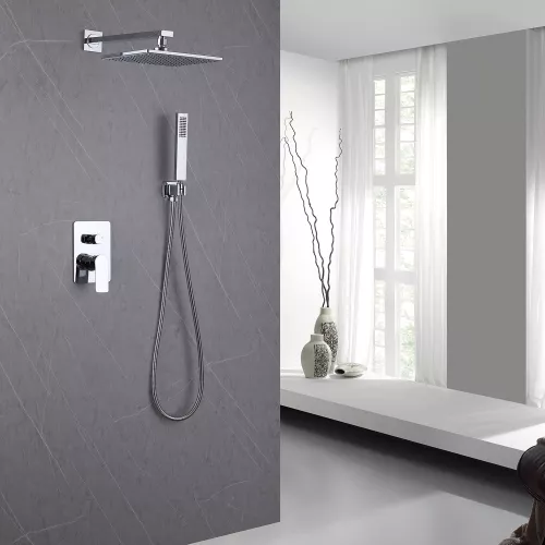 Душевая система ABBER Weiss Insel AF8018 скрытого монтажа без излива, хром, Выбрать цвет: Хром, изображение 2