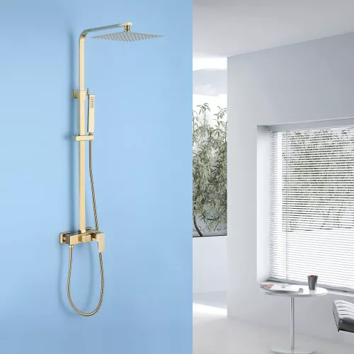 Душевая стойка ABBER Daheim AF8220G без излива, золото матовое (в.125), Выбрать цвет: Золото матовое, изображение 2