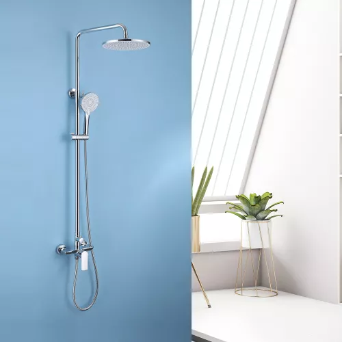 Душевая стойка ABBER Weiss Insel AF8020 без излива, хром, Выбрать цвет: Хром, изображение 2