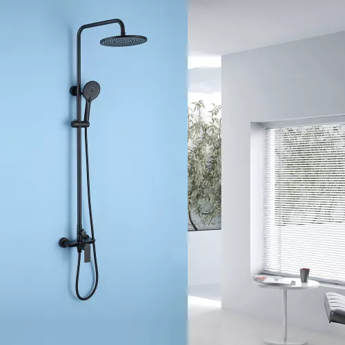 Душевая стойка ABBER Weiss Insel AF8020B без излива, черная матовая, Выбрать цвет: Черный матовый, изображение 2