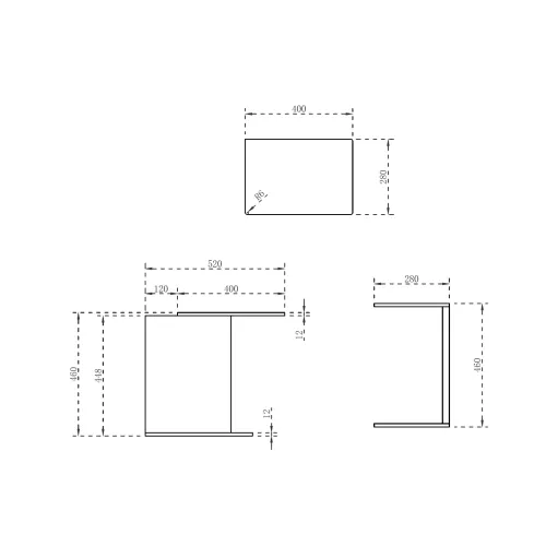 Столик для ванной комнаты ABBER Stein AS1636 белый, Выбрать цвет: Белый, изображение 2