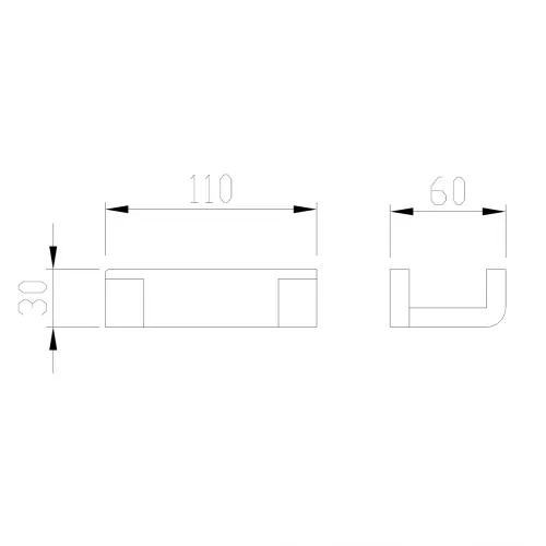 Крючок двойной ABBER Westen AA1750 хром, Выбрать цвет: Хром, изображение 3