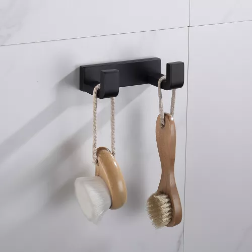 Крючок двойной ABBER Westen AA1750B черный матовый, Выбрать цвет: Черный матовый, изображение 2