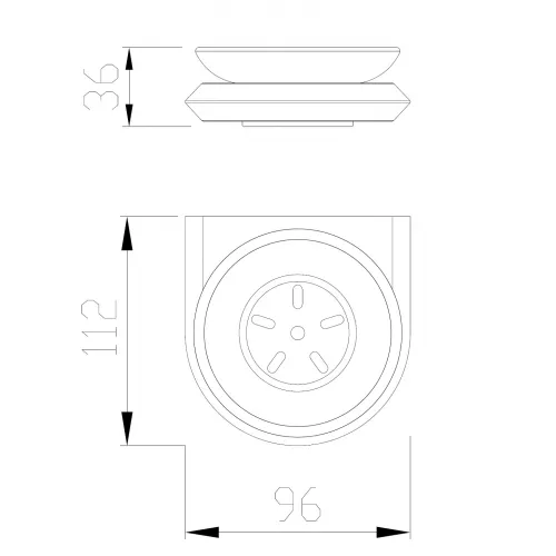 Мыльница ABBER Nord AA1558 хром, Выбрать цвет: Хром, изображение 3
