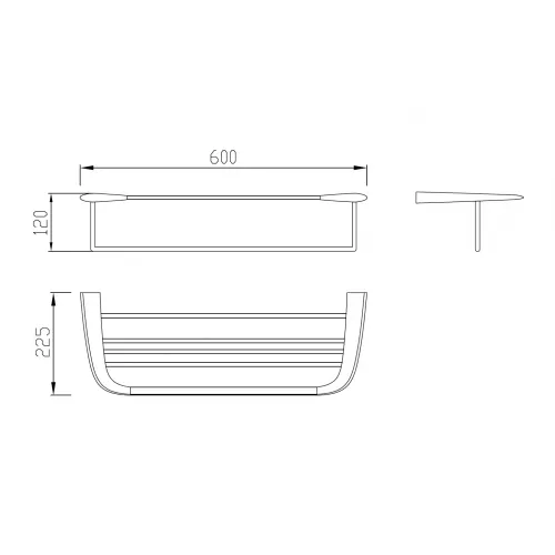 Полка для полотенец ABBER Nord AA1554 хром, Выбрать цвет: Хром, изображение 3
