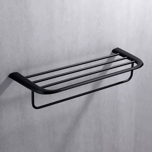 Полка для полотенец ABBER Nord AA1554B черная матовая, Выбрать цвет: Черный матовый, изображение 2