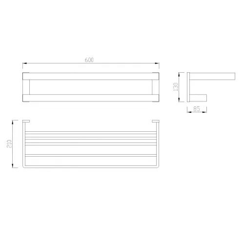 Полка для полотенец ABBER Westen AA1758 хром, Выбрать цвет: Хром, изображение 3