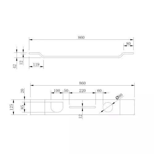 Полка для ванны ABBER Stein AS1601 белая, Выбрать цвет: Белый, изображение 3