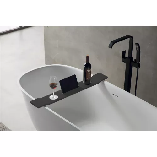 Полка для ванны ABBER Stein AS1601MB черная матовая, Выбрать цвет: Черный матовый, изображение 2