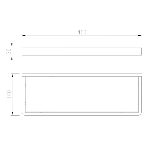 Полка стеклянная ABBER Westen AA1759G золото матовое, Выбрать цвет: Золото матовое, изображение 2