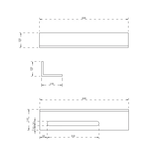 Полочка с полотенцедержателем для ванной комнаты ABBER Stein AS1655 белая, Выбрать цвет: Белый, изображение 2