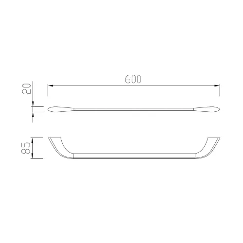 Полотенцедержатель ABBER Nord AA1552 хром, Выбрать цвет: Хром, изображение 3