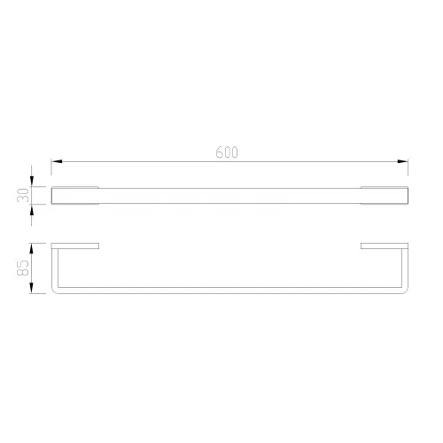 Полотенцедержатель ABBER Westen AA1754 хром, Выбрать цвет: Хром, изображение 3