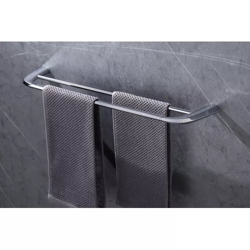 Полотенцедержатель двойной ABBER Nord AA1553 хром, Выбрать цвет: Хром, изображение 2