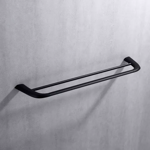 Полотенцедержатель двойной ABBER Nord AA1553B черный матовый, Выбрать цвет: Черный матовый, изображение 2