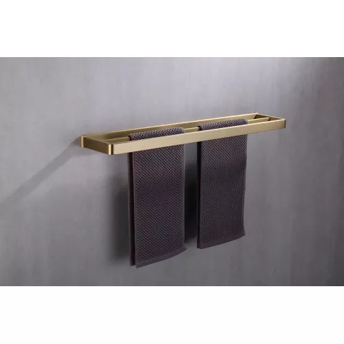 Полотенцедержатель двойной ABBER Westen AA1756G золото матовое, Выбрать цвет: Золото матовое, изображение 2
