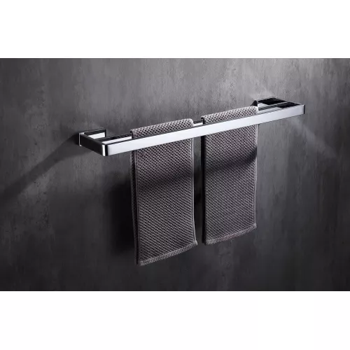 Полотенцедержатель двойной ABBER Westen AA1757 хром, Выбрать цвет: Хром, изображение 2