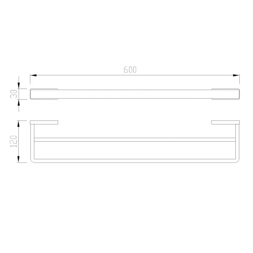 Полотенцедержатель двойной ABBER Westen AA1757G золото матовое, Выбрать цвет: Золото матовое, изображение 2