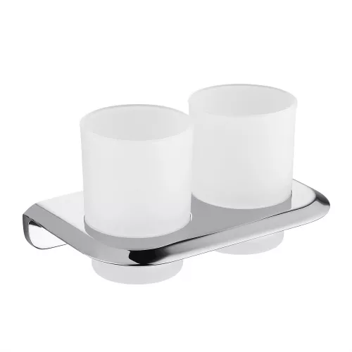 Стакан двойной для зубных щеток ABBER Nord AA1557 хром, Выбрать цвет: Хром