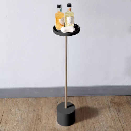 Стойка для ванной комнаты ABBER Stein AS1634MB черная матовая, Выбрать цвет: Черный матовый