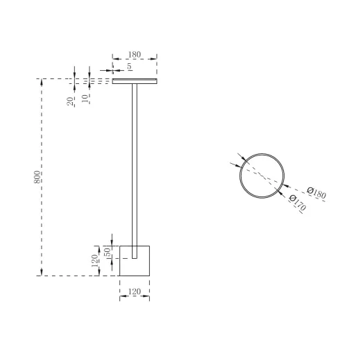 Стойка для ванной комнаты ABBER Stein AS1634MB черная матовая, Выбрать цвет: Черный матовый, изображение 2