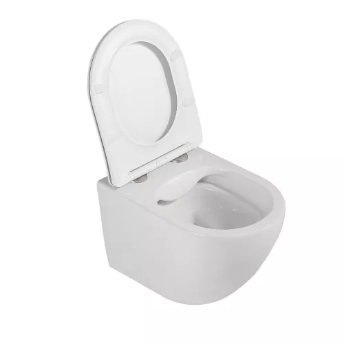 Унитаз ABBER Bequem AC1100 подвесной белый, безободковый, Выбрать цвет: Белый, изображение 4