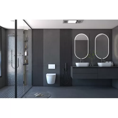 Унитаз ABBER Bequem AC1100 подвесной белый, безободковый, Выбрать цвет: Белый, изображение 7