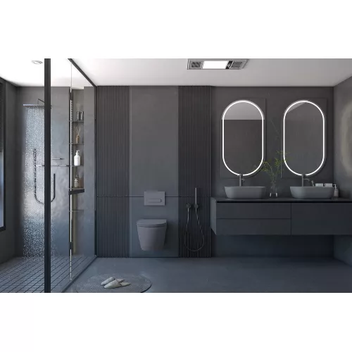 Унитаз ABBER Bequem AC1101MG подвесной серый матовый, безободковый, Выбрать цвет: Серый матовый, изображение 8