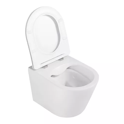 Унитаз ABBER Bequem AC1102 подвесной белый, безободковый, Выбрать цвет: Белый, изображение 2