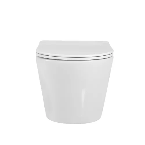 Унитаз ABBER Bequem AC1102 подвесной белый, безободковый, Выбрать цвет: Белый, изображение 3