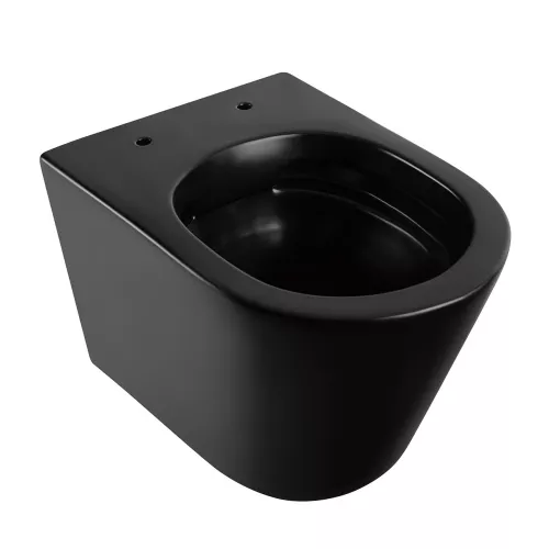 Унитаз ABBER Bequem AC1102MB подвесной черный матовый, безободковый, Выбрать цвет: Черный матовый, изображение 6