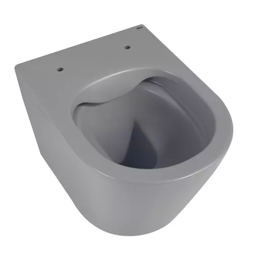 Унитаз ABBER Bequem AC1102MG подвесной серый матовый, безободковый, Выбрать цвет: Серый матовый, изображение 8
