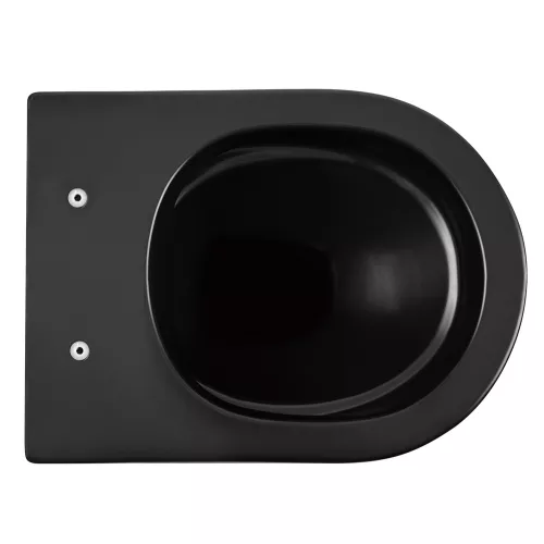 Унитаз ABBER Bequem AC1103MB подвесной черный матовый, безободковый, Выбрать цвет: Черный матовый, изображение 3