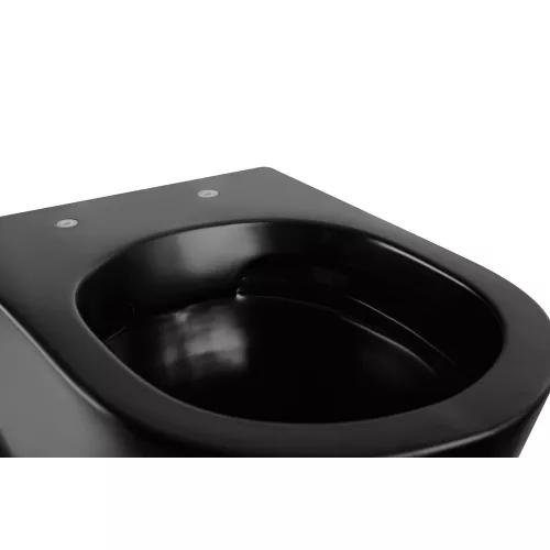 Унитаз ABBER Bequem AC1103MB подвесной черный матовый, безободковый, Выбрать цвет: Черный матовый, изображение 4