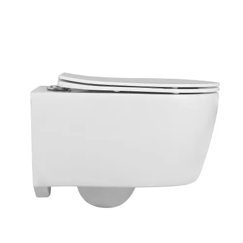 Унитаз ABBER Bequem AC1104 подвесной белый, безободковый, Выбрать цвет: Белый, изображение 4