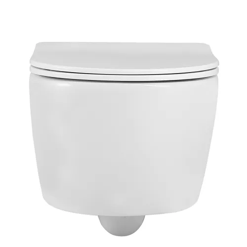 Унитаз ABBER Bequem AC1104 подвесной белый, безободковый, Выбрать цвет: Белый, изображение 5