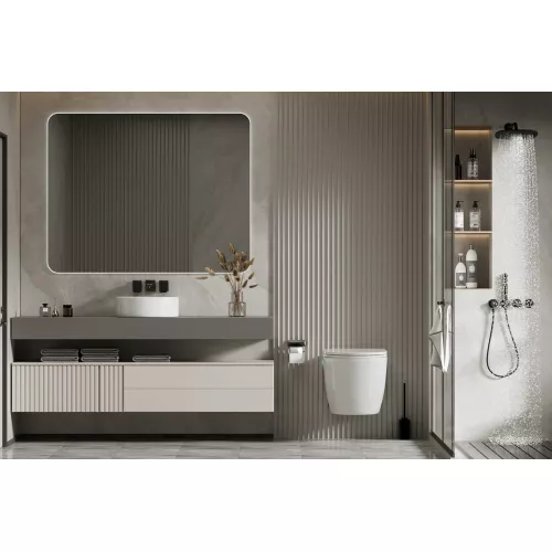 Унитаз ABBER Bequem AC1106P подвесной белый с импульсным смывом, изображение 3