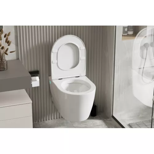 Унитаз ABBER Bequem AC1106P подвесной белый с импульсным смывом, изображение 4