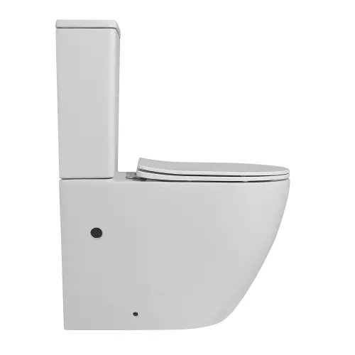 Унитаз ABBER Bequem AC1110 компакт белый, безободковый, изображение 2