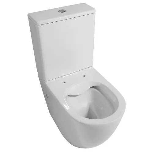 Унитаз ABBER Bequem AC1110 компакт белый, безободковый, изображение 4