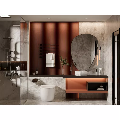 Унитаз ABBER Bequem AC1111 приставной белый, безободковый, изображение 3