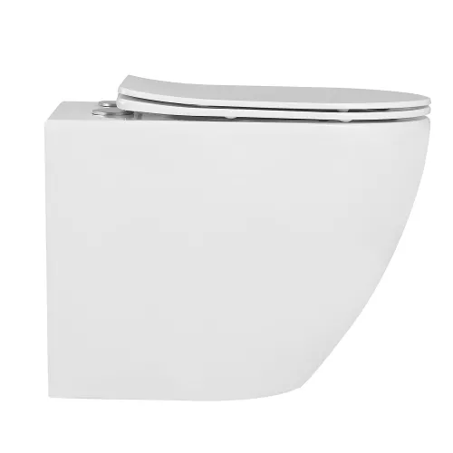 Унитаз ABBER Bequem AC1111 приставной белый, безободковый, изображение 5