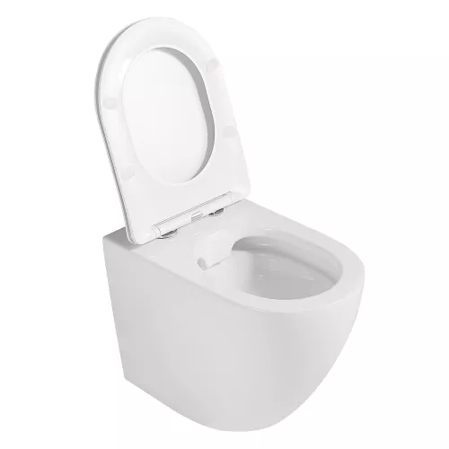 Унитаз ABBER Bequem AC1111 приставной белый, безободковый, изображение 7