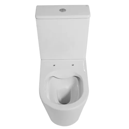 Унитаз ABBER Bequem AC1112 компакт белый, безободковый, Выбрать цвет: Белый, изображение 6