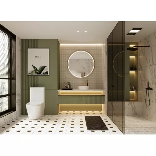 Унитаз ABBER Bequem AC1112 компакт белый, безободковый, Выбрать цвет: Белый, изображение 8